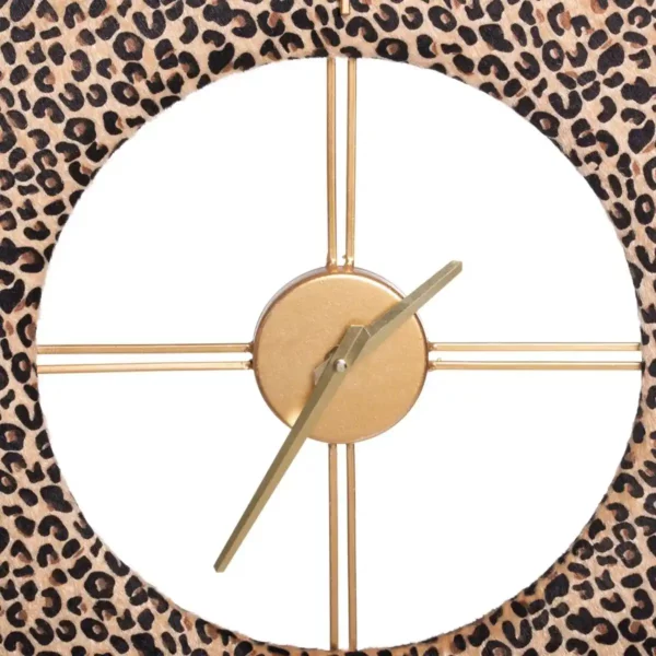 Horloge murale 48 x 3 5 x 48 cm tissu synthetique metal leopard_7508. DIAYTAR SENEGAL - L'Écrin de Vos Désirs Shopping. Parcourez notre boutique en ligne et explorez des produits minutieusement choisis pour répondre à vos envies les plus exigeantes.