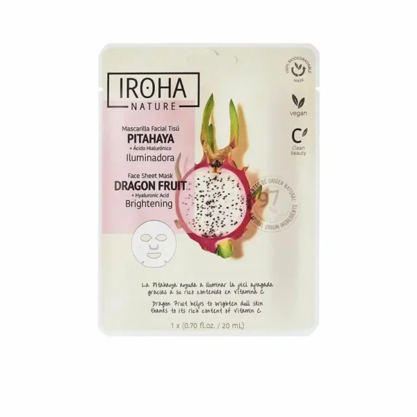 Masque illuminateur iroha nature acide hyaluronique fruit du dragon 20 ml _2445. DIAYTAR SENEGAL - L'Art de Vivre le Shopping en Ligne. Découvrez notre plateforme intuitive et trouvez des produits qui vous inspirent et vous enchantent, à chaque clic.