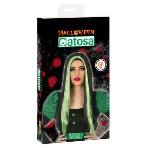 Perruque Halloween 118189 (60 cm) Noir Blanc Vert. SUPERDISCOUNT FRANCE