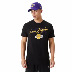T-shirt à manches courtes pour homme New Era Script LA Lakers. SUPERDISCOUNT FRANCE