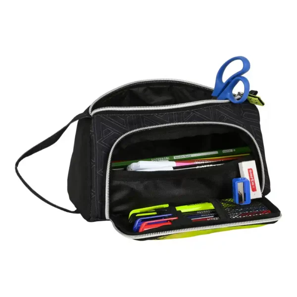 Trousse d'école Nerf Neon Black Lime (20 x 11 x 8,5 cm) (32 pièces). SUPERDISCOUNT FRANCE