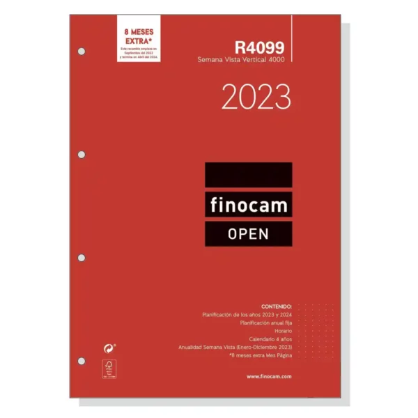 Agenda Finocam OPEN R4099 Remplacement 2023 (21 x 29,7 cm). SUPERDISCOUNT FRANCE