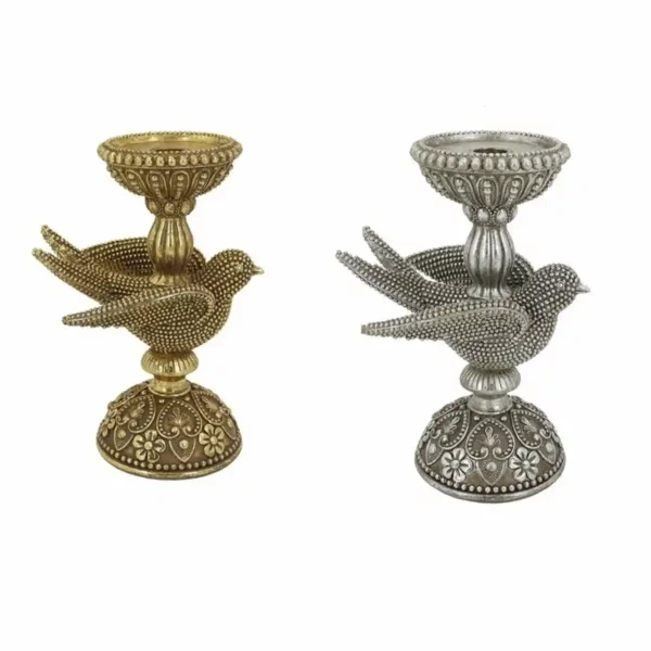 Bougeoir dkd home decor 17 x 11 x 25 cm argent dore resine oiseau 2 unites _2516. Entrez dans l'Univers de DIAYTAR SENEGAL - Où Choisir est un Voyage. Explorez notre gamme diversifiée et trouvez des articles qui répondent à tous vos besoins et envies.