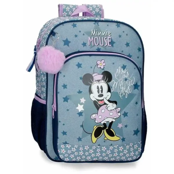 Cartable Joumma Minnie Mouse Style Bleu 30 x 40 x 13 cm S'adapte au sac à dos trolley. SUPERDISCOUNT FRANCE