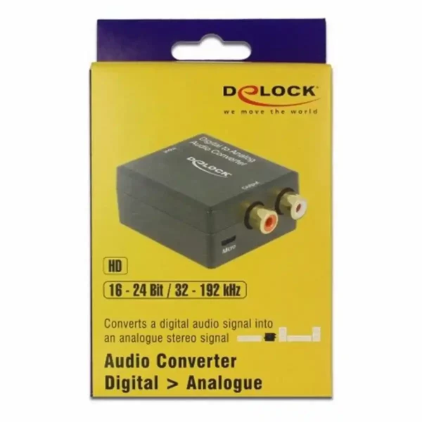 Convertisseur Audio DELOCK Toslink - RCA Noir. SUPERDISCOUNT FRANCE