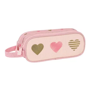 Double Carry-all Glow Lab Hearts Rose (21 x 8 x 6 cm). SUPERDISCOUNT FRANCE