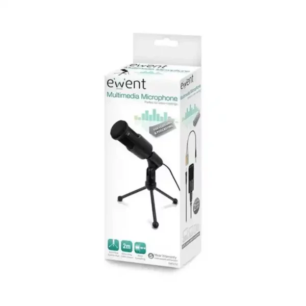 Microphone de table Ewent EW3552 3,5 mm Noir. SUPERDISCOUNT FRANCE