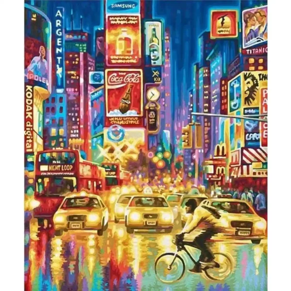 Set de peinture Alex Bog Amazing Times Square NYC Numbers (40 x 50 cm). SUPERDISCOUNT FRANCE