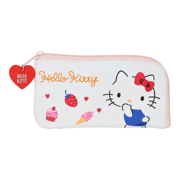 Trousse d'école Hello Kitty Bonheur Fille Rose Blanc (23 x 11 x 1 cm). SUPERDISCOUNT FRANCE