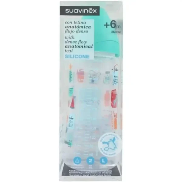 Biberon Anti-coliques Suavinex + 6 Mois (360 ml). SUPERDISCOUNT FRANCE