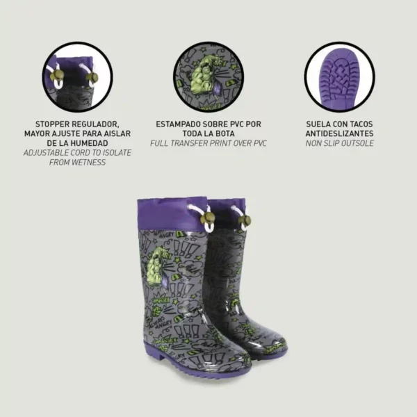 Bottes d'eau pour enfants The Avengers Gris. SUPERDISCOUNT FRANCE