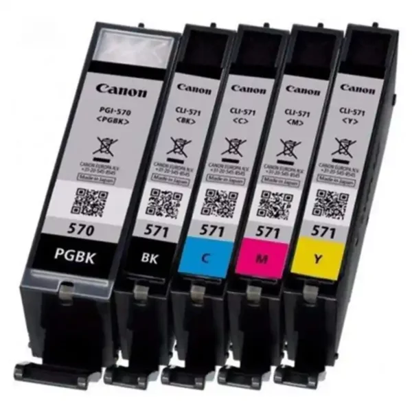 Cartouche d'encre compatible Canon PGI570/CLI571 Jaune Noir Cyan Magenta (5 pièces). SUPERDISCOUNT FRANCE