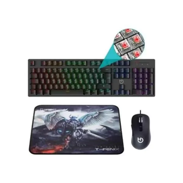 Clavier avec Souris Gamer Hiditec PAC010026 Noir. SUPERDISCOUNT FRANCE