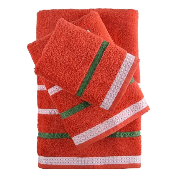 Ensemble de serviettes Benetton Rouge (4 pcs). SUPERDISCOUNT FRANCE