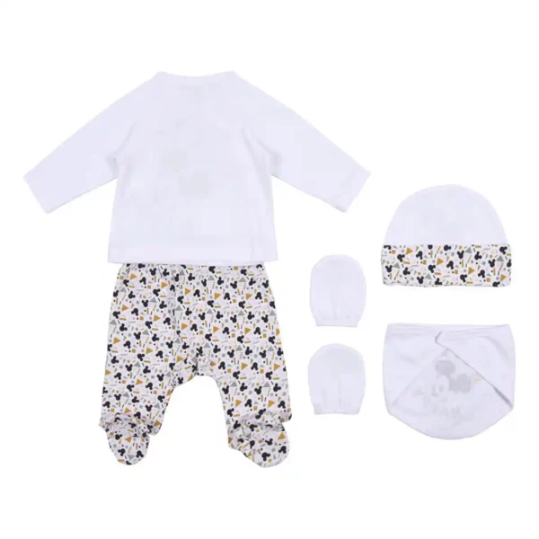 Ensemble de vêtements Mickey Mouse 4 pièces Blanc (1 mois). SUPERDISCOUNT FRANCE