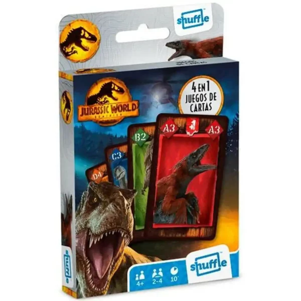 Jeux de Cartes Jurassic World 4-en-1 (12 Unités). SUPERDISCOUNT FRANCE