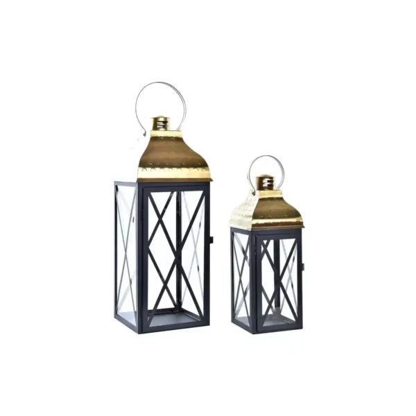 Lanterne dkd home decor 2 pieces cristal noir metal dore 19 x 19 x 58 cm _8032. DIAYTAR SENEGAL - Votre Portail Vers l'Élégance Accessible. Parcourez notre boutique en ligne pour découvrir des produits qui incarnent le luxe à des prix abordables.