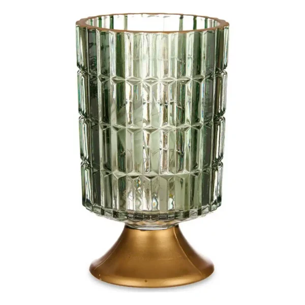 Lanterne led metal dore vert verre 10 7 x 18 x 10 7 cm _9835. DIAYTAR SENEGAL - Où la Qualité est Notre Engagement. Explorez notre boutique en ligne pour découvrir des produits conçus pour vous apporter satisfaction et plaisir.