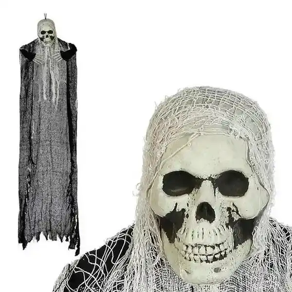 Pendentif squelette 117789 gris 125 cm _5256. DIAYTAR SENEGAL - L'Art de Vivre en Couleurs. Découvrez notre boutique en ligne et trouvez des produits qui ajoutent une palette vibrante à votre quotidien.