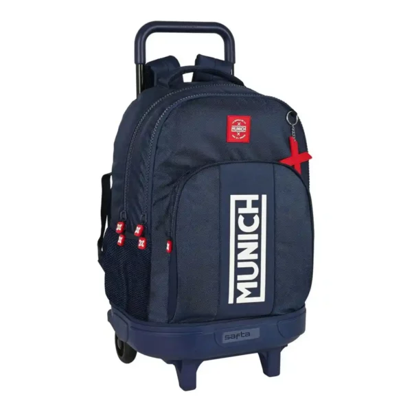 Sac à dos scolaire à roulettes Munich Storm bleu marine 22 L. SUPERDISCOUNT FRANCE