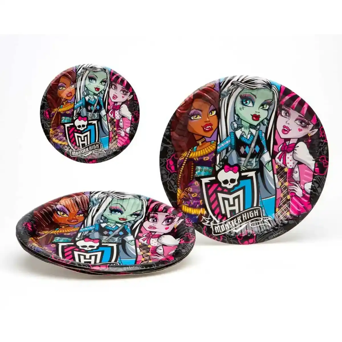 Set de 5 Assiettes Monster High Ø 23 cm. SUPERDISCOUNT FRANCE