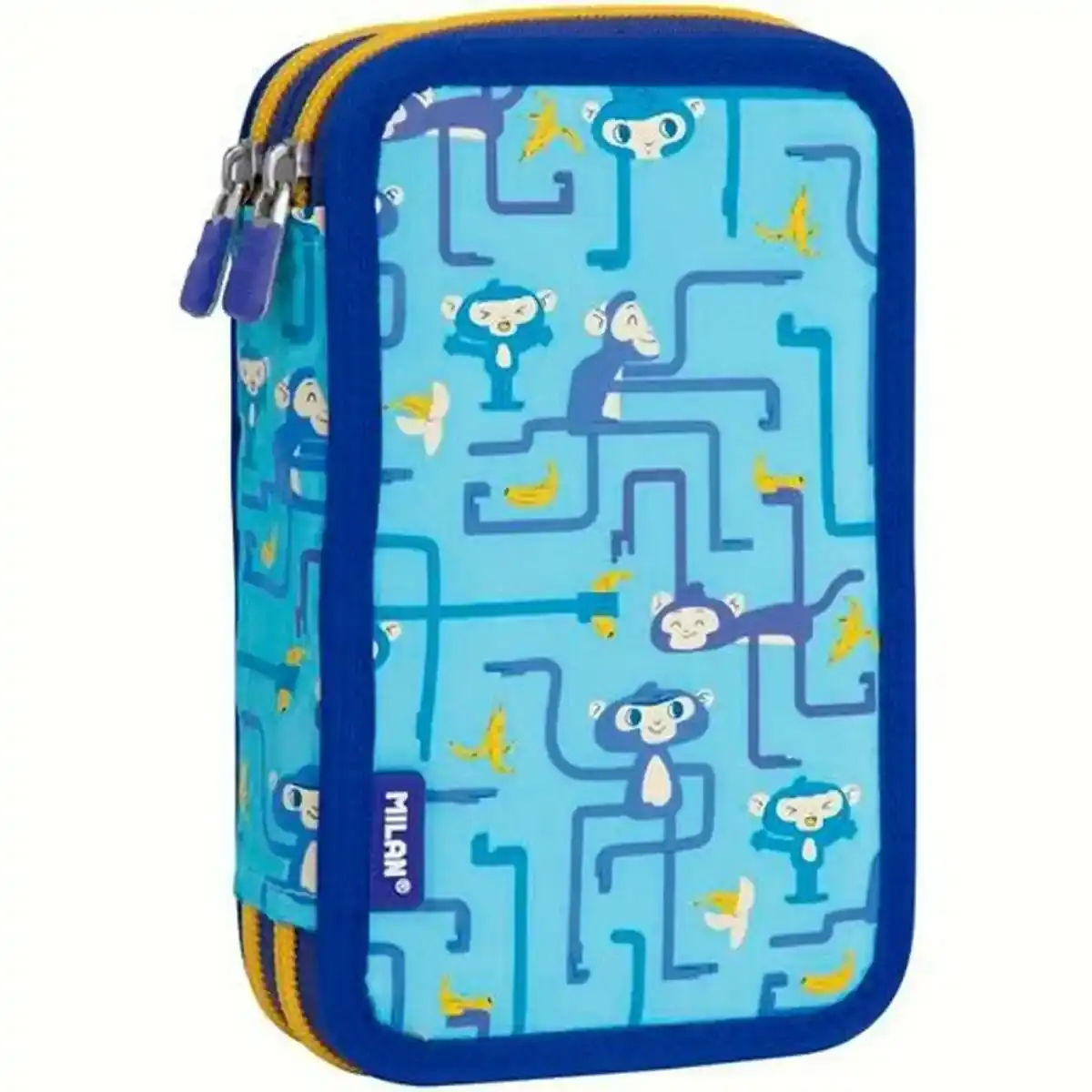 Trousse Double Milan Tangled Monkeys 34 Pièces Bleu. SUPERDISCOUNT FRANCE