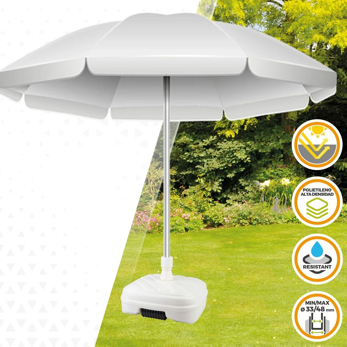 Base pour parapluie aktive blanc polyresine s890496680. Diaytar Sénégal : Votre guichet unique pour tous vos achats
