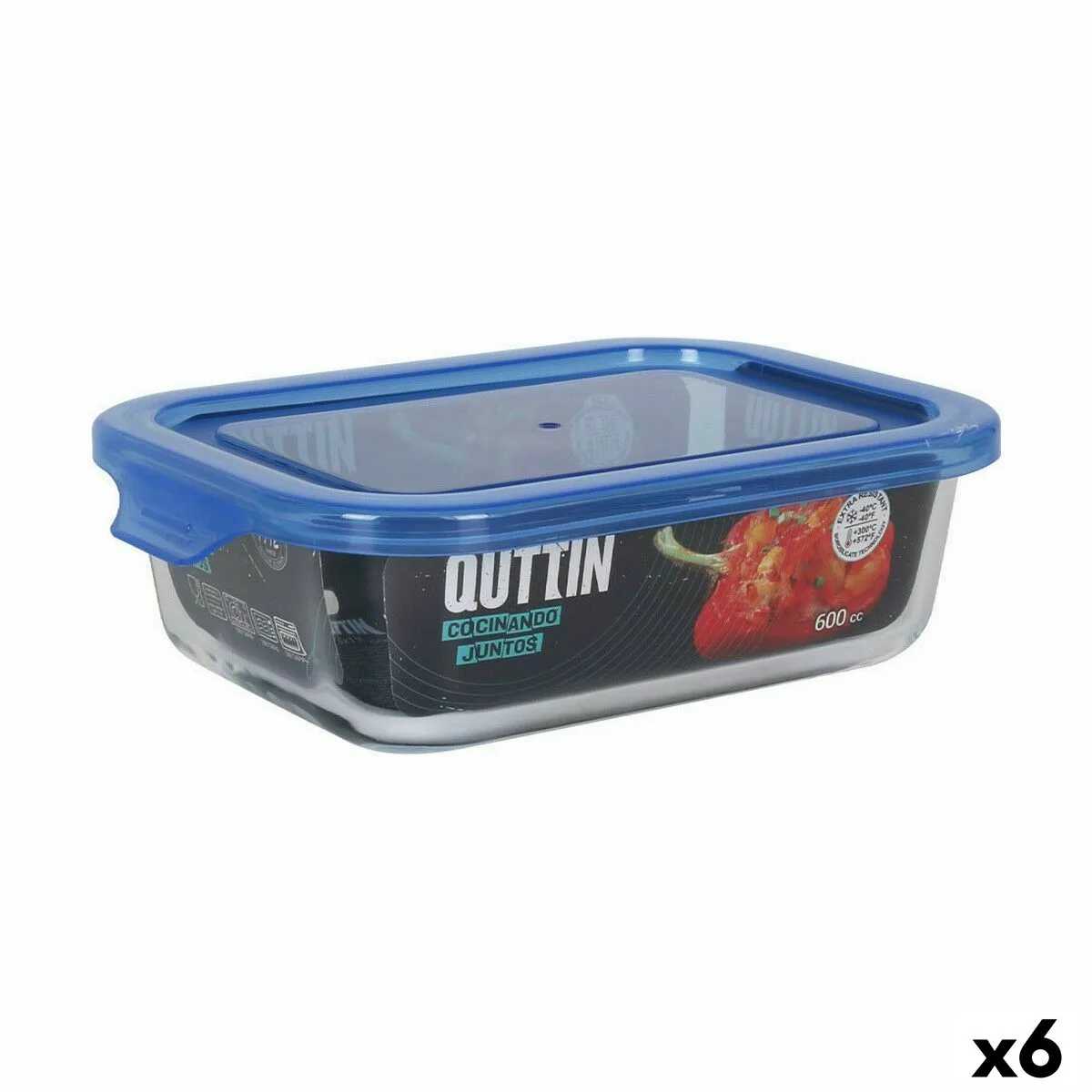 Boite a lunch hermetique quttin bleu transparent rectangulaire 600 ml 6 unites s223267553. Gagnez du temps et de l'argent avec Diaytar