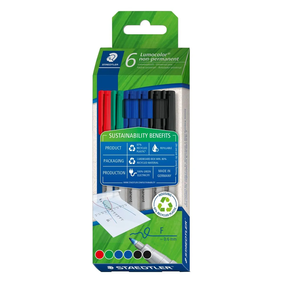 Boite de marqueurs staedtler lumocolor 6 pieces multicouleur s842642889. Achetez en toute sérénité sur Diaytar