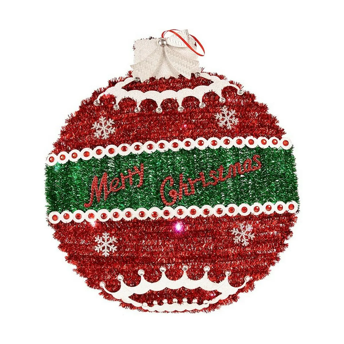 Boule de noel krist 19ch138 l blanc rouge argente polypropylene plastique lumiere led s361184442. Des économies garanties sur chaque commande avec Diaytar