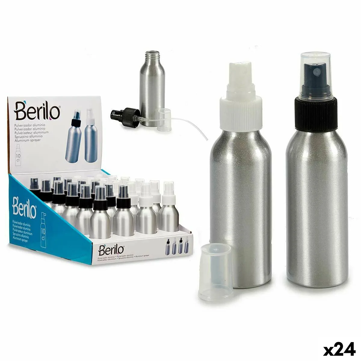 Bouteille pulverisatrice berilo ch9979 2 blanc noir transparent argente aluminium polypropylene 100 ml 24 unites s363358255. Diaytar Sénégal : Des produits pour toute la famille à prix cassés