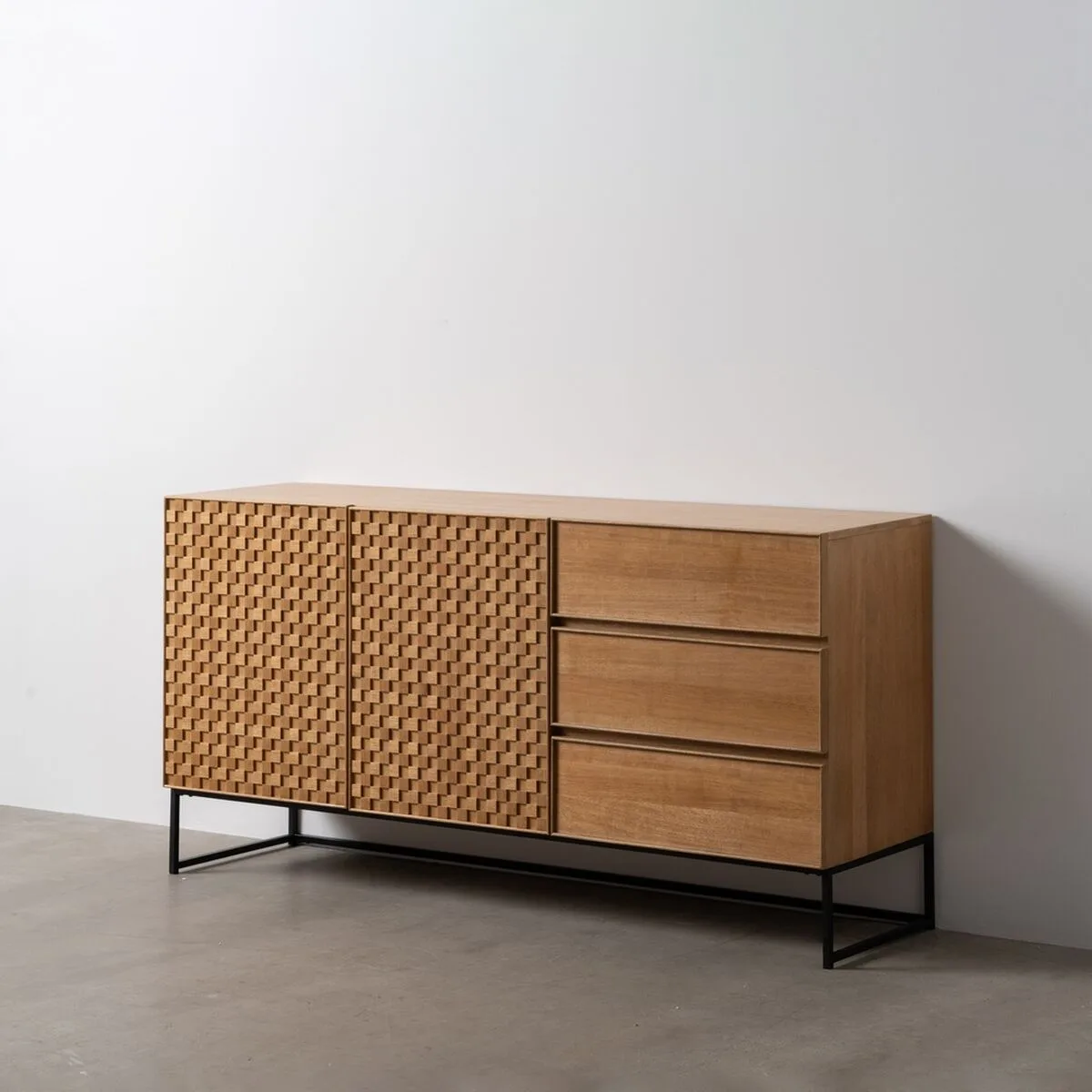 Buffet marigni noir naturel fer bois mdf 160 x 42 5 x 79 cm s880619897. Diaytar : Votre source de bonnes affaires en ligne