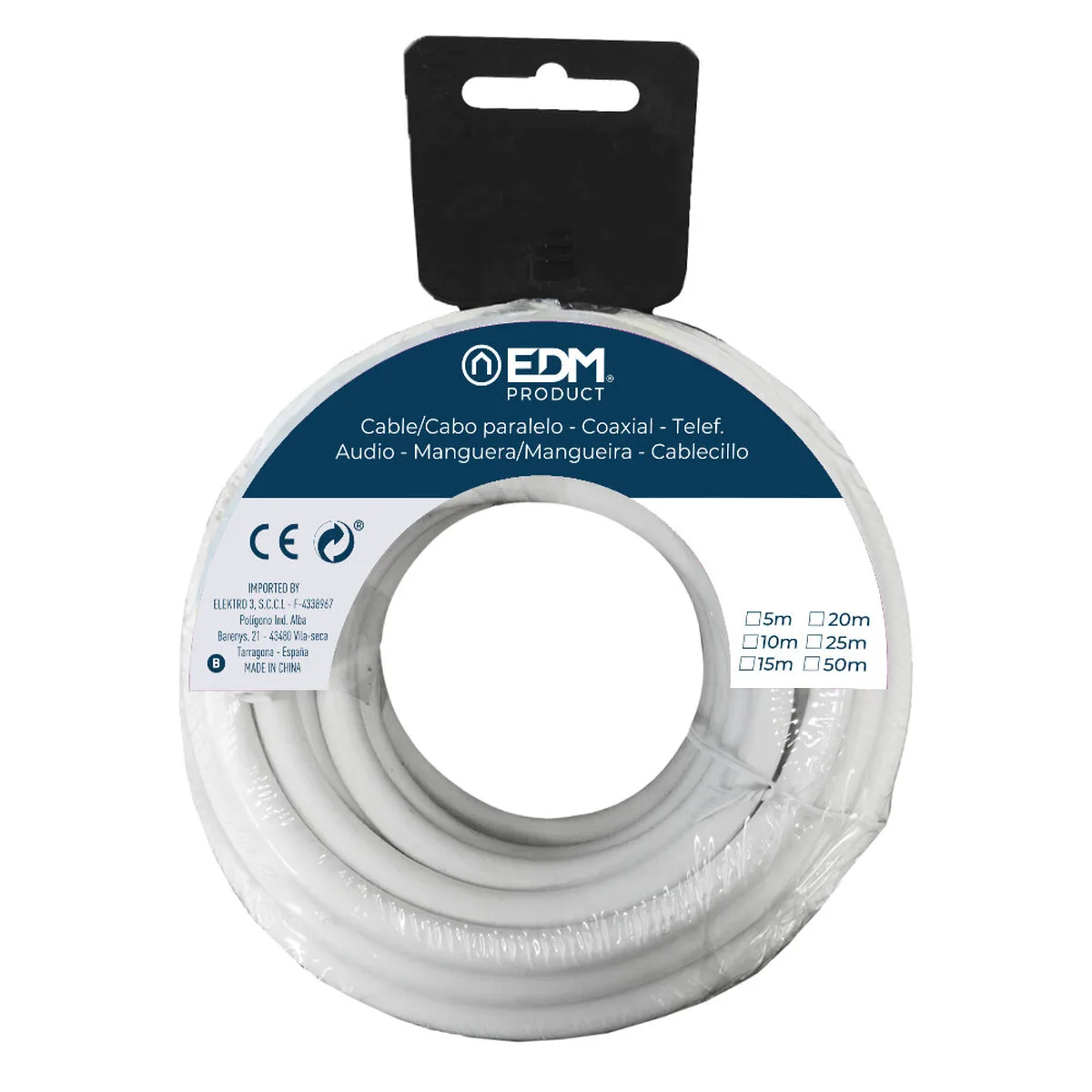 Cable d interface parallele edm 28036 28036 blanc 50 m 2 x 1 5 mm s791514042. Diaytar : Qualité professionnelle, prix grand public