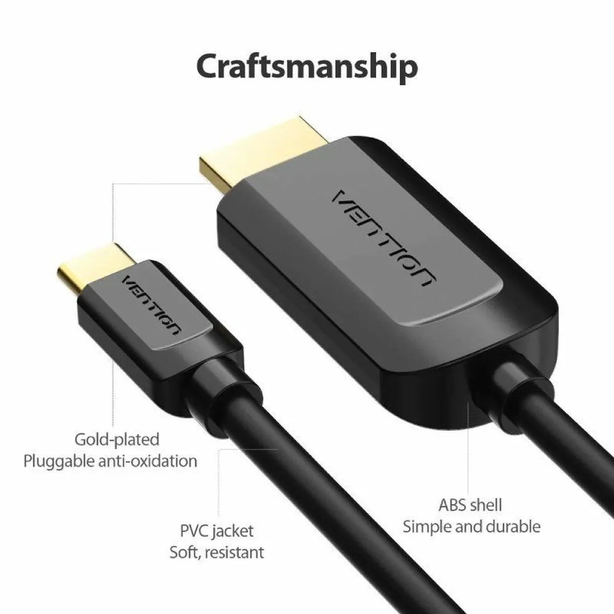 Cable hdmi vention cgubh 2 m noir dore s990862217. Révolutionnez votre façon d'acheter avec Diaytar