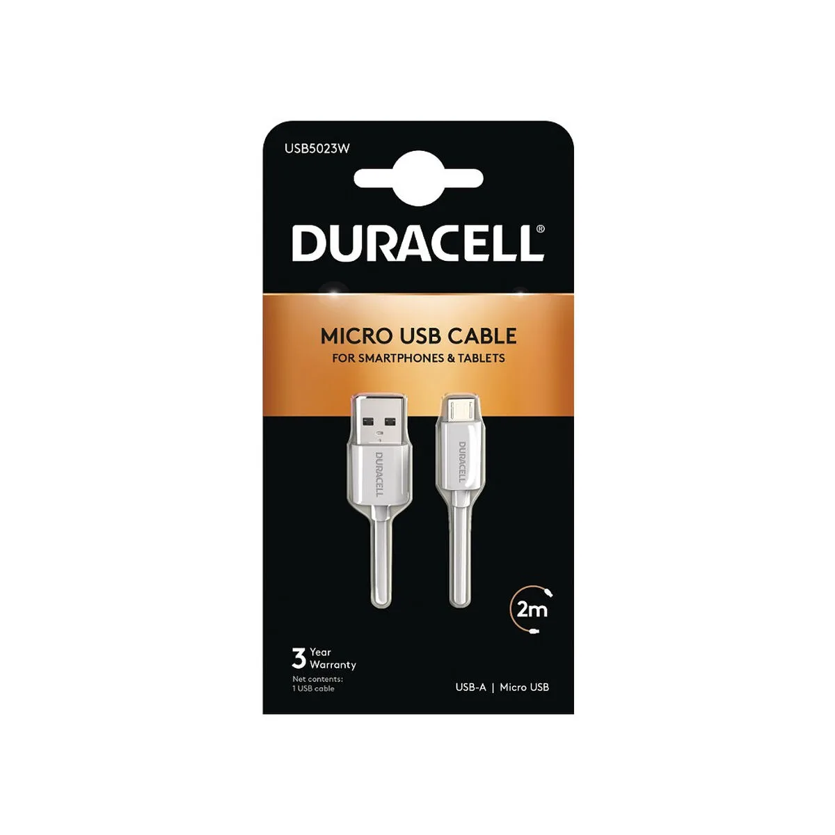 Cable usb duracell usb5023w 2 m blanc 1 unite s990308530. Diaytar : Votre shopping, nos meilleurs prix