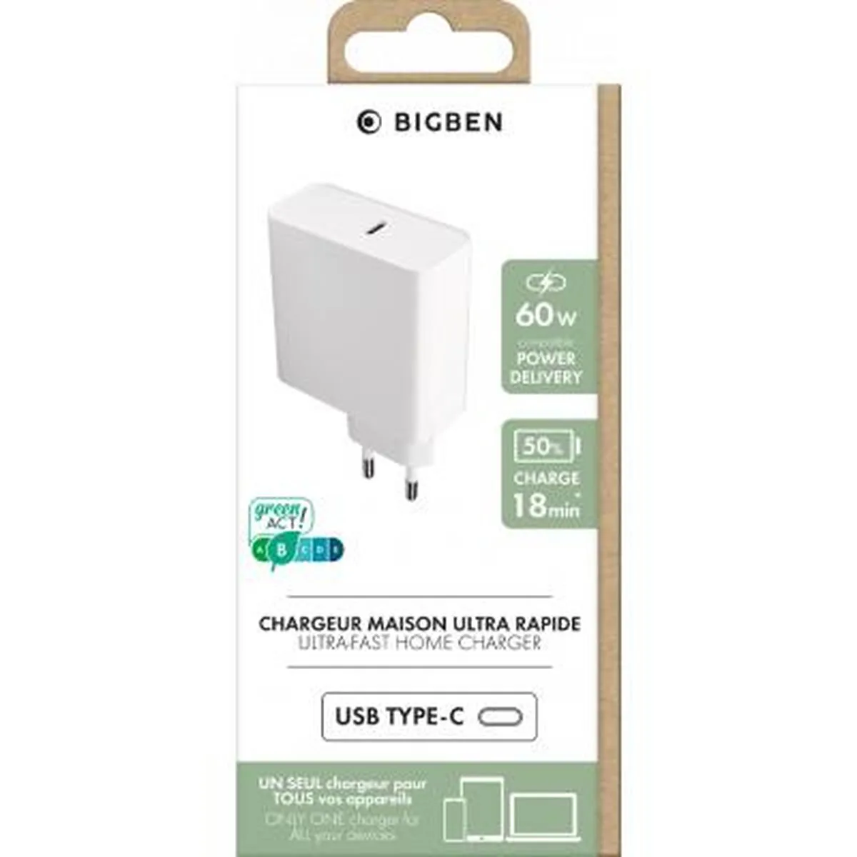 Chargeur mural big ben interactive basecs60wcpdw blanc 60 w 1 unite s5527024289. Diaytar : Des prix mini pour un service maxi