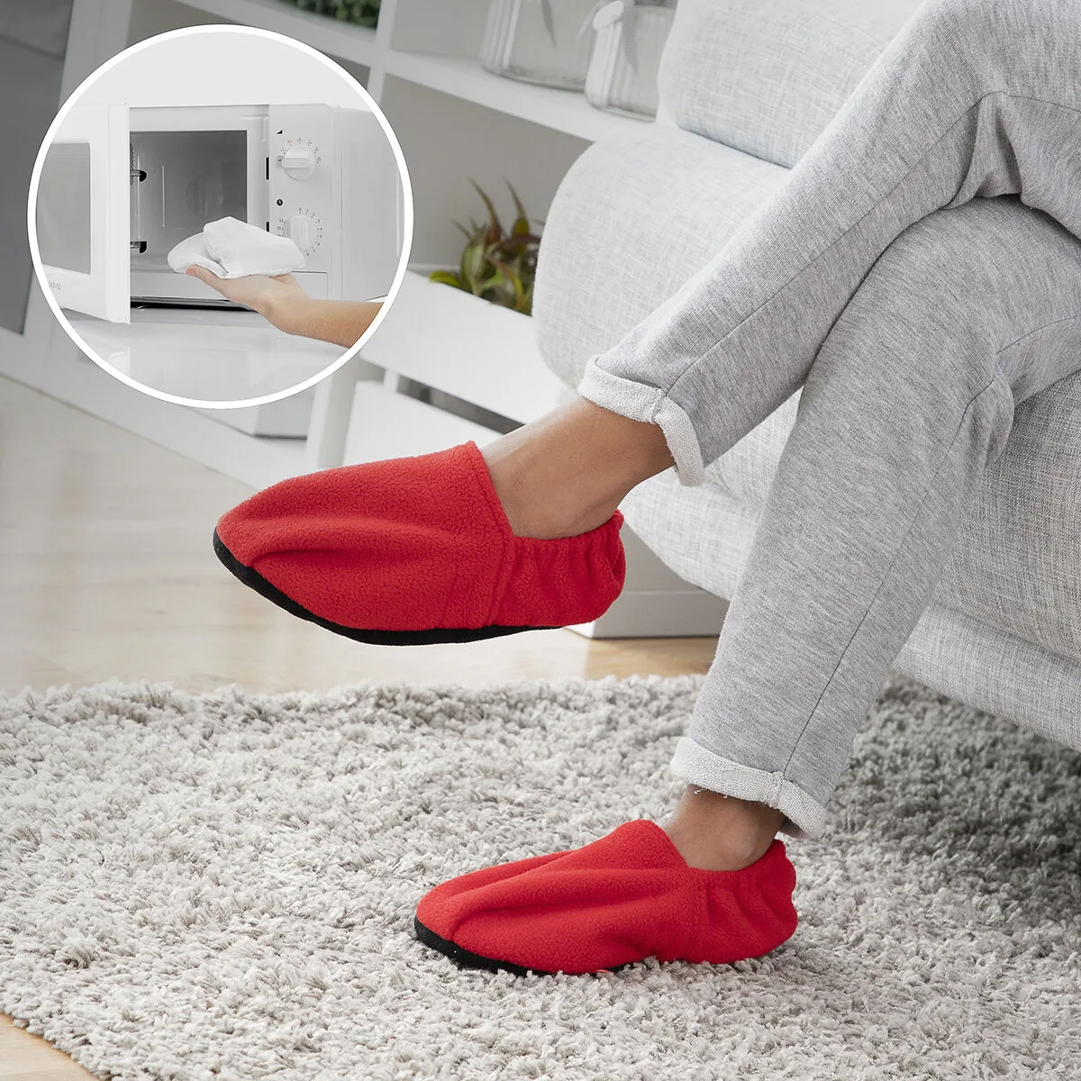 Chaussons chauffants micro ondes innovagoods rouge v010318653. Diaytar Sénégal : Qualité garantie, prix imbattables, livraison rapide