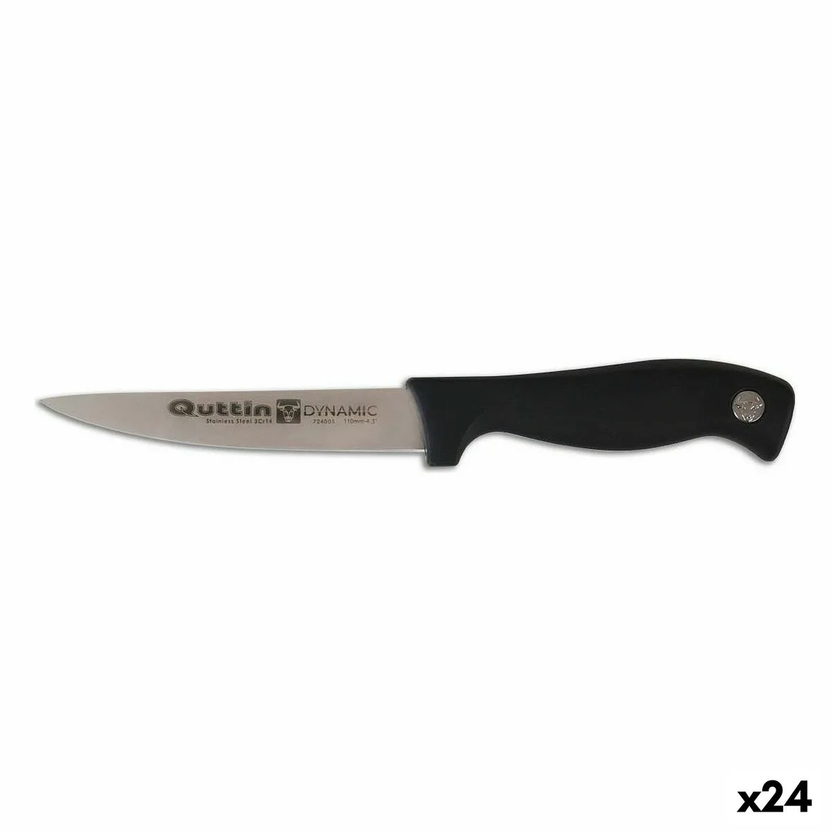 Couteau de cuisine quttin dynamic noir argente 11 cm 24 unites s222668782. Votre satisfaction, notre priorité chez Diaytar
