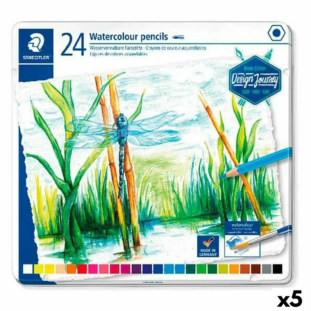 Crayons de couleurs pour aquarelle staedtler design journey multicouleur 5 unites s842387923. Diaytar : Votre shopping, nos meilleurs prix
