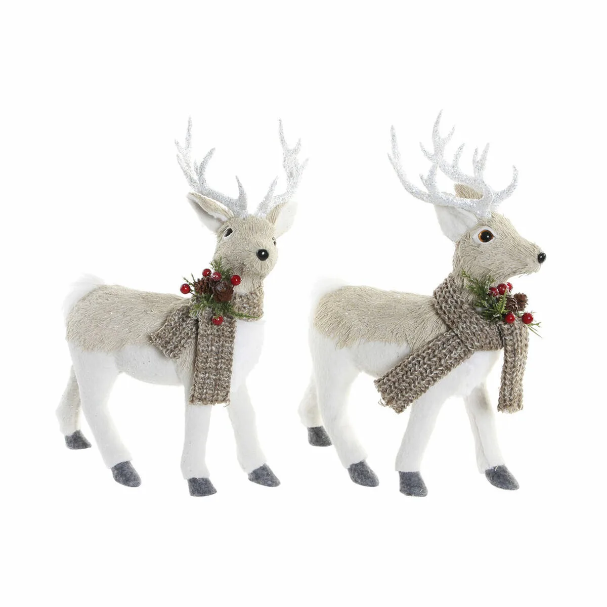 Decorations de noel dkd home decor beige polyester blanc polystyrene renne 9 x 24 x 33 cm s302489272. Révolutionnez votre façon d'acheter avec Diaytar