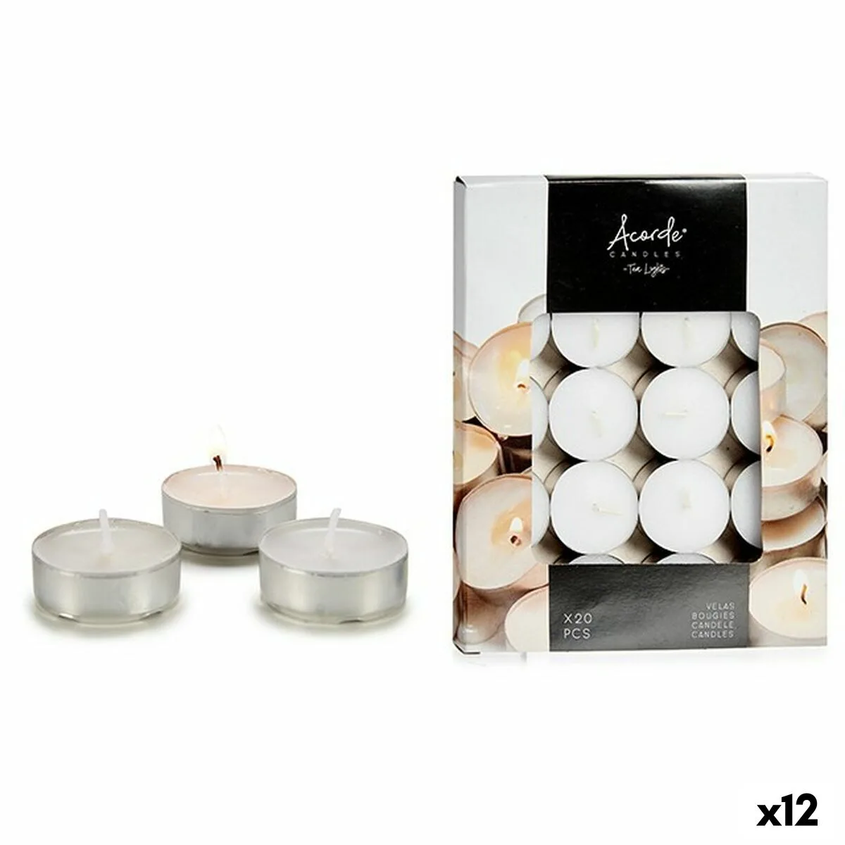 Ensemble de bougies acorde blanc 12 unites s362363544. Diaytar : Des offres irrésistibles chaque jour