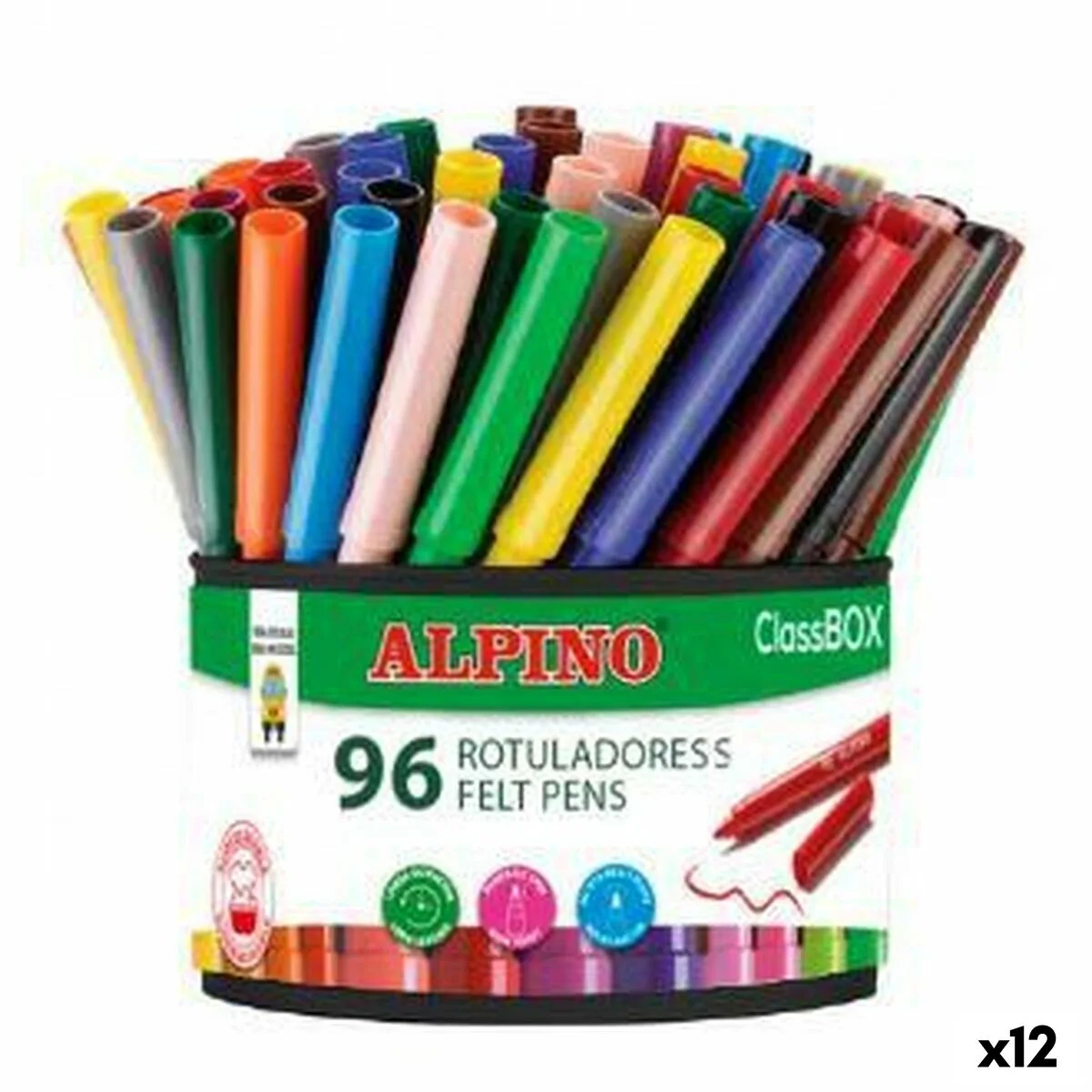 Ensemble de marqueurs alpino classbox multicouleur 12 unites s843582012. Un océan de bonnes affaires sur Diaytar Sénégal