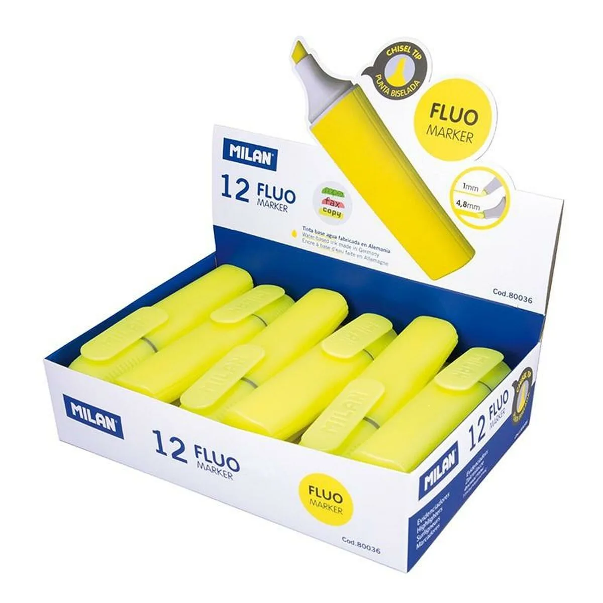 Ensemble de marqueurs fluorescents milan jaune 12 unites s792227286. Achetez en toute sérénité sur Diaytar