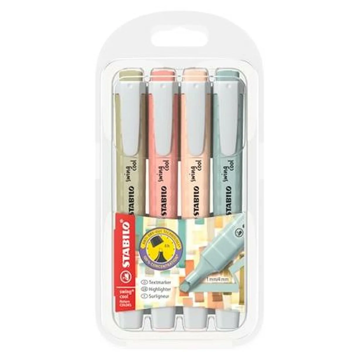 Ensemble de marqueurs fluorescents stabilo flash multicouleur 4 pieces s843851917. Trouvez tout ce dont vous avez besoin sur Diaytar Sénégal