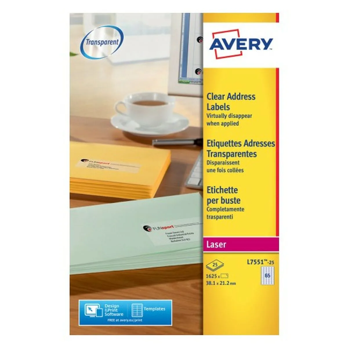 Etiquettes adhesives avery transparent 210 x 297 mm 38 1 x 21 2 mm s840146858. Diaytar Sénégal : Votre destination e-commerce pour des produits de qualité à prix discount