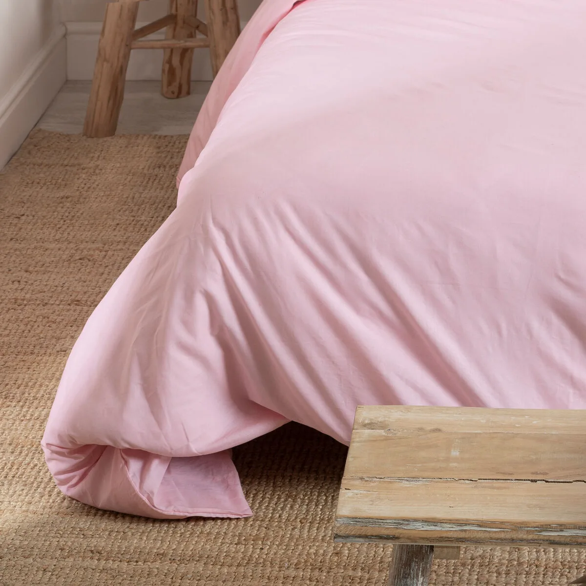 Housse de couette happyfriday basic rose clair 180 x 220 cm d161053351. Shopping en ligne au Sénégal ? Pensez Diaytar !
