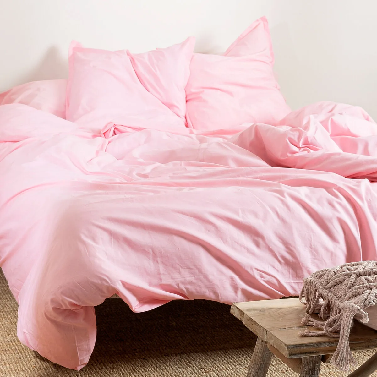 Housse de couette happyfriday basic rose clair 180 x 220 cm d161053353. Shoppez futé, shoppez Diaytar Sénégal