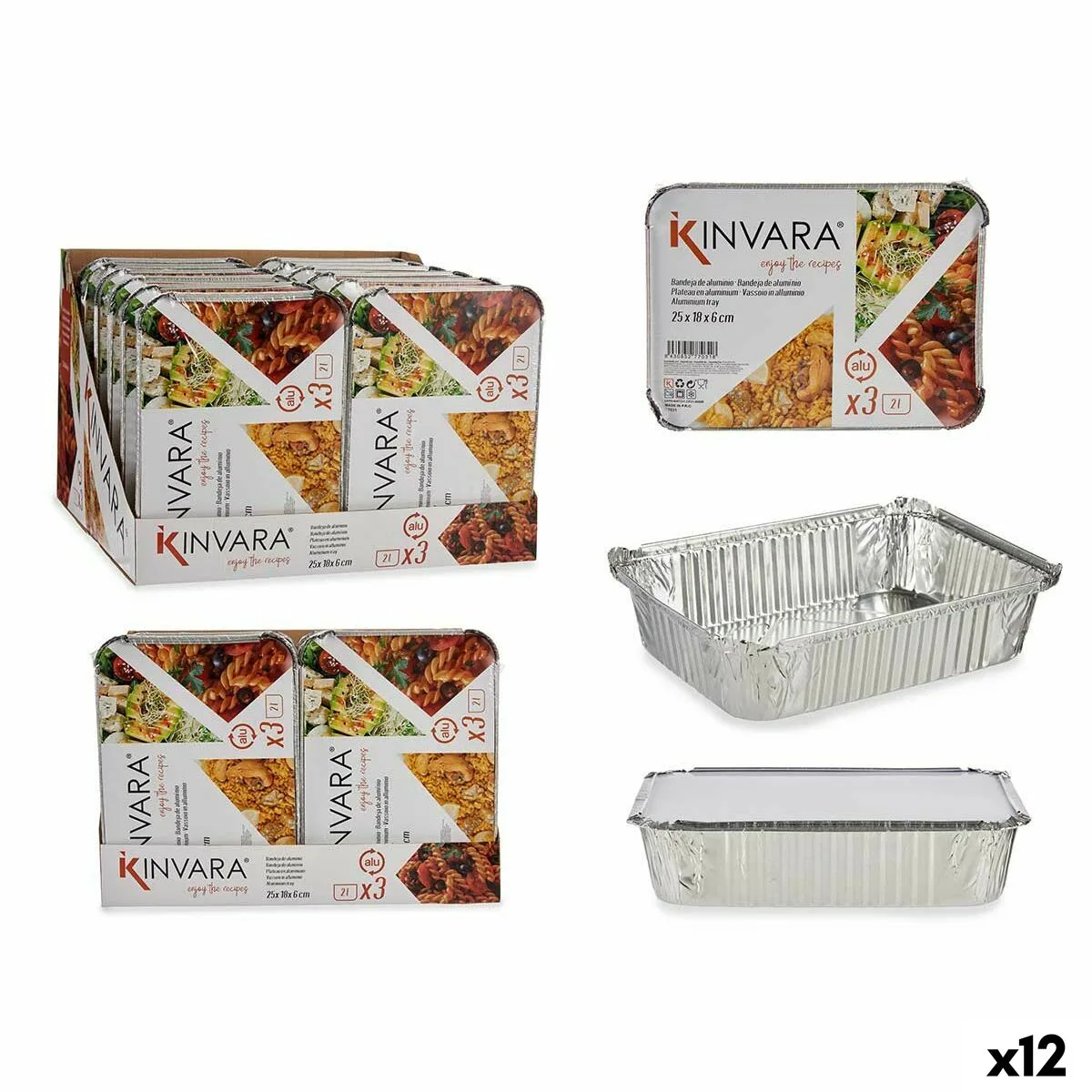 Lot de plateaux pour aliments kinvara 16161 25 5 x 6 8 x 19 cm 12 unites s363355633. Diaytar : La plateforme qui démocratise le shopping en ligne au Sénégal