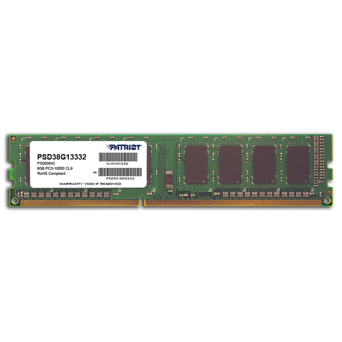 Memoire ram patriot memory psd38g13332 ddr3 cl9 8 gb s912253831. Diaytar : Des prix mini pour un service maxi