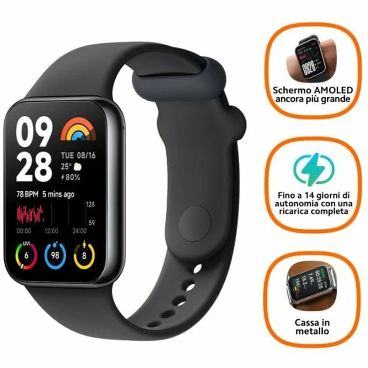 Montre intelligente xiaomi smart band 8 pro noir m080460578. Votre satisfaction, notre priorité chez Diaytar
